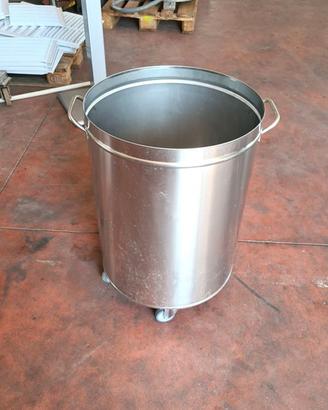 cestino carrellato inox usato