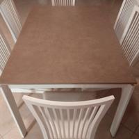 Tavolo Calligaris bianco e tortora 