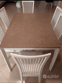 Tavolo Calligaris bianco e tortora 