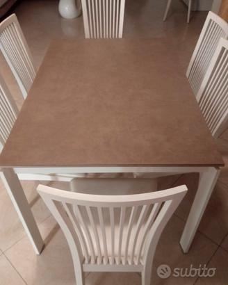 Tavolo Calligaris bianco e tortora 