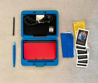 Nintendo 3DS XL Rosso/Nero + Custodia + Accessori