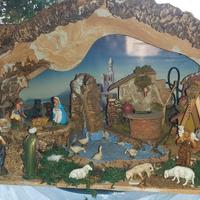 Presepe con fontanella ad acqua