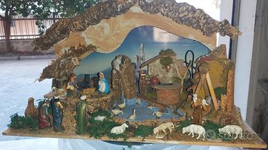 Presepe con fontanella ad acqua
