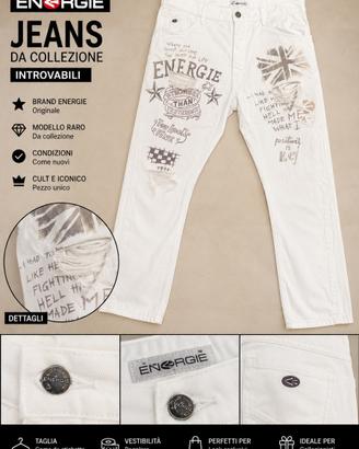 Jeans Energie Originali Bianchi da Collezione