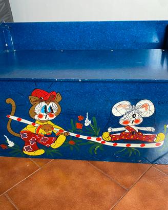 Cassapanca porta giochi vintage (anni '80)