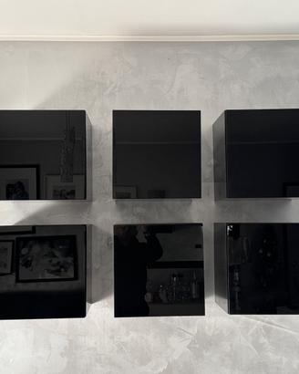 CALLIGARIS PENSILI CUBO VETRO LACCATI NERI