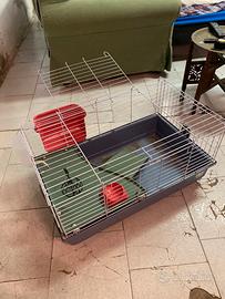 Gabbia 80x50 h.42 + fieno e segatura