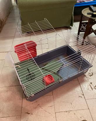 Gabbia 80x50 h.42 + fieno e segatura