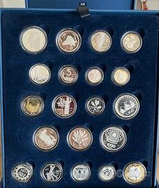 Collezione storia della lira in ARGENTO 20 monete