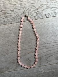 Collana di giada rosa naturale
