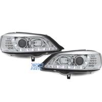 FARI OPEL ASTRA G 97-04 LUCE DIURNA FONDO CROMATO