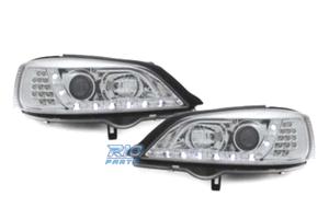 FARI OPEL ASTRA G 97-04 LUCE DIURNA FONDO CROMATO