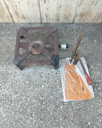 kit Fornellone a gas in ghisa + Tappatrice bottigl