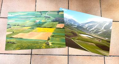 Due maxifotografie di Castelluccio di Norcia