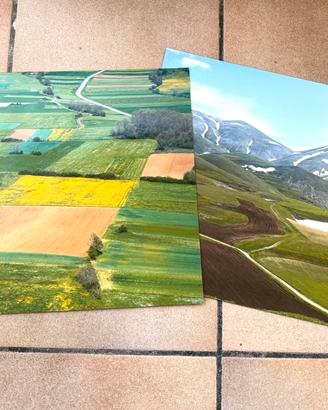 Due maxifotografie di Castelluccio di Norcia