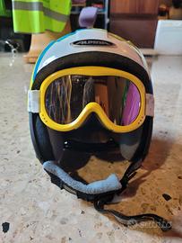 casco da sci junior alpina carat con mascherina