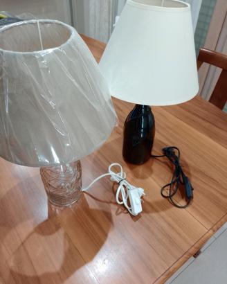 Coppia di lampade abat jour bottiglia artigianali