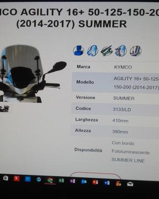 parabrezza Summer fumé Kymco agility 125 