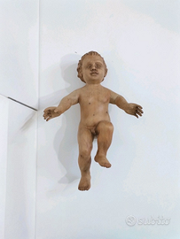 Gesù Bambino in Legno Scultura Artigianale Sicilia