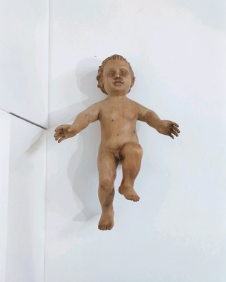 Gesù Bambino in Legno Scultura Artigianale Sicilia
