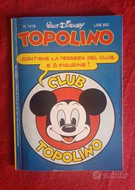 Topolino 1419 anno1983 con tessera club e figurine
