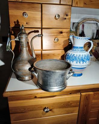 Oggettistica vintage ceramica e rame