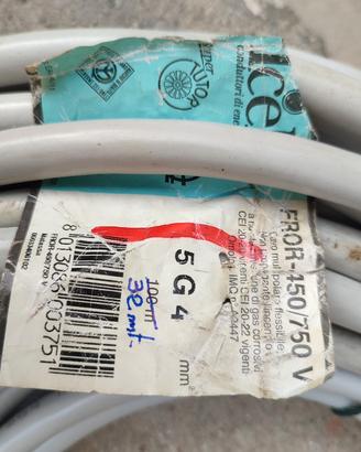 Cavo elettrico 5  g 4mm fror 450/750v