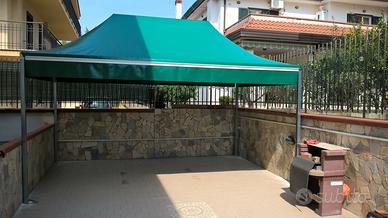 Gazebo 5x6 rettangolare a due punte ignifugo