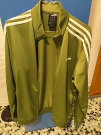 Giacca tuta Adidas 3 stripes verde 