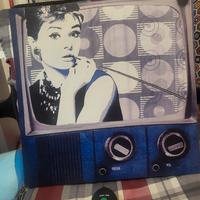 quadro in tela con stampa audrey hepburn 