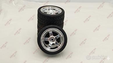 Cerchi gomme auto a scoppio elettrica RC 1:10