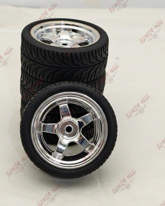 Cerchi gomme auto a scoppio elettrica RC 1:10