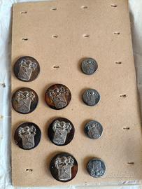  set di bottoni argentati Livrea Binda Milano 1895