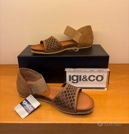 Igi&Co Sandalo Donna Nr. 39 in Nabuk color Tortora