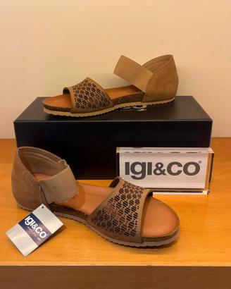 Igi&Co Sandalo Donna Nr. 39 in Nabuk color Tortora