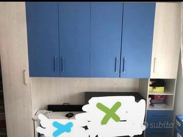 letto con armadio per bambini 