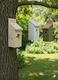 Casetta Nido per Uccelli Artigianale in Abete