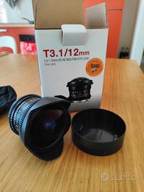 Obiettivo Samyang Fish-eye 12mm t/3.1 per Sony A