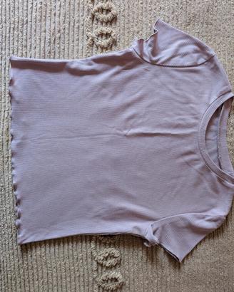 crop top rosa polvere