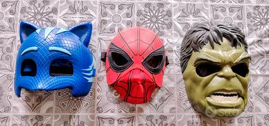3 maschere personaggi Hulk - Spiderman - PJ Masks