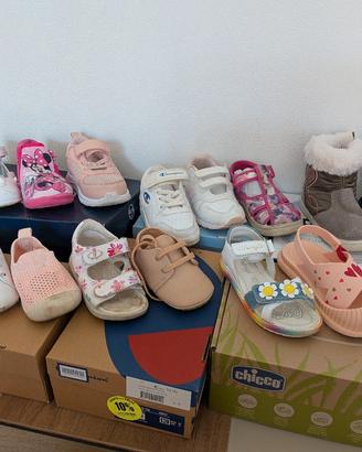Scarpe Bambina - lotto da 15 paia - tg da 19 a 24