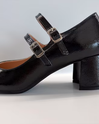 Eleganti Moda vernice Nere 37 nuove
