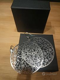 orecchini donna cerchio, in argento