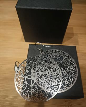 orecchini donna cerchio, in argento
