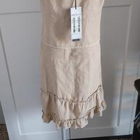 Abito BREACH in Seta e Lino - Beige Sabbia - Nuov