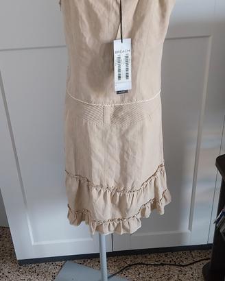 Abito BREACH in Seta e Lino - Beige Sabbia - Nuov