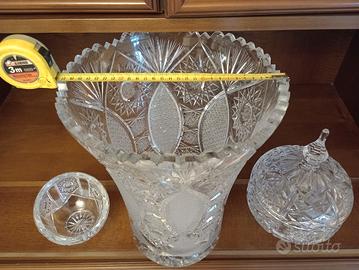 Set di cristalleria vintage inciso