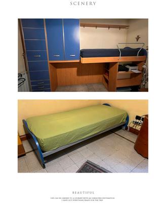 Cameretta a soppalco  con 2   letti singoli