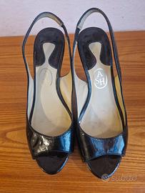 sandali spuntati in pelle lucida nuovi ASH