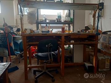 Banco orafo due posti in legno